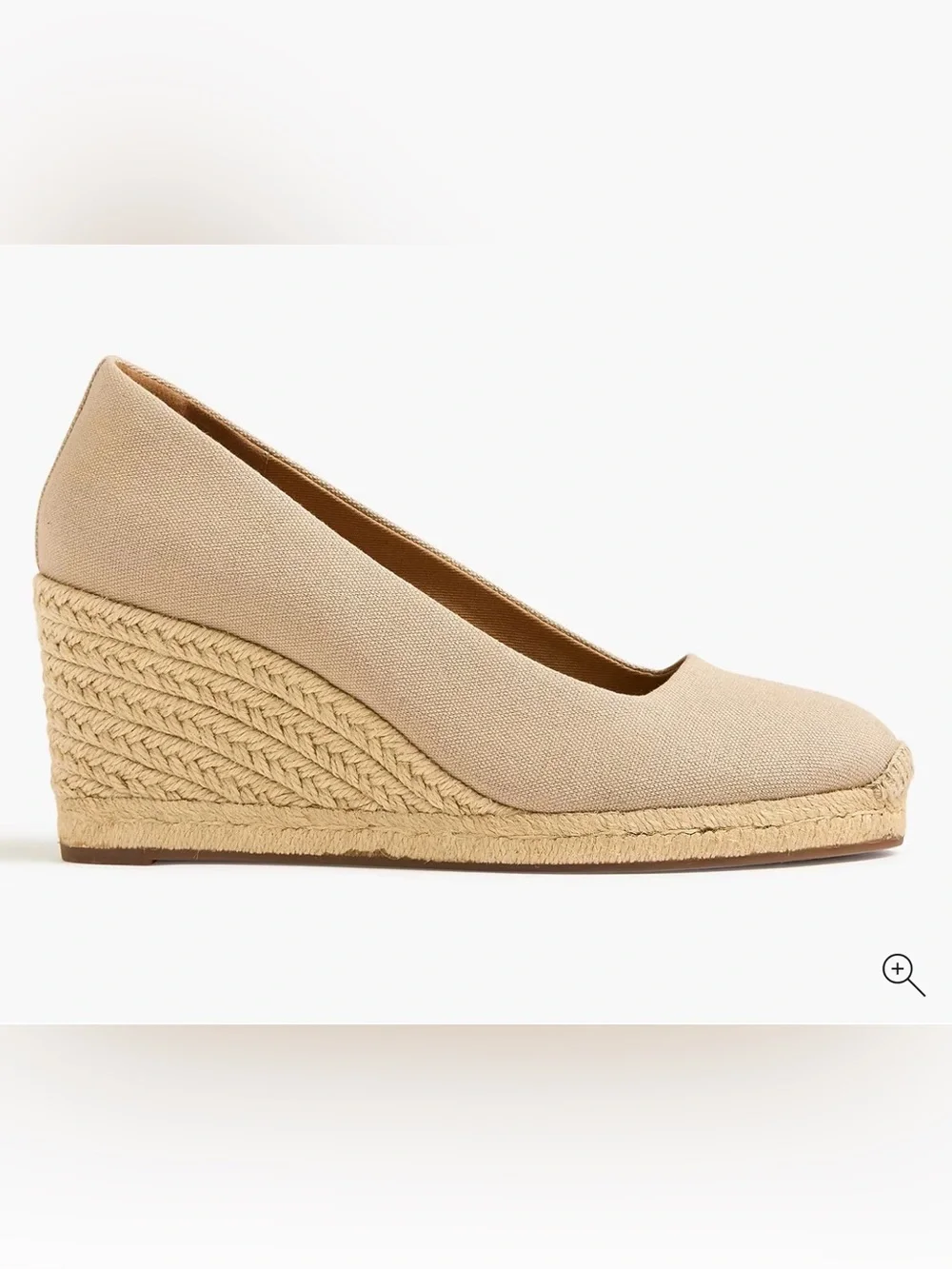 J.CREW Beachy Wedge Espadrille Closed Toe Pumps in tan for Women 8